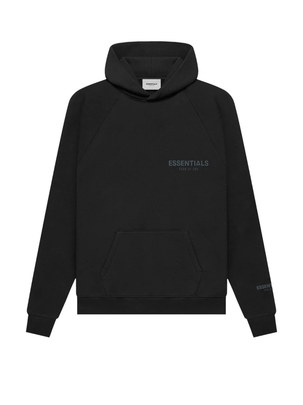 Essentials Fear of God Pullover Black Hoodie Size Large